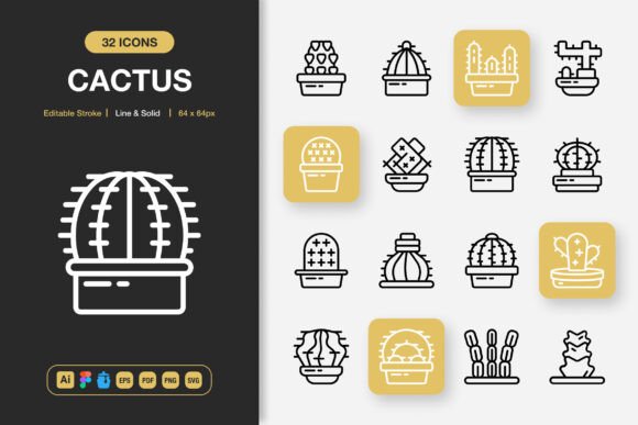 Cactus Icons: Graphics for Modern Design