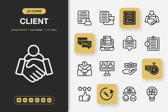 Client Icons: Graphics and Icons for Modern Design