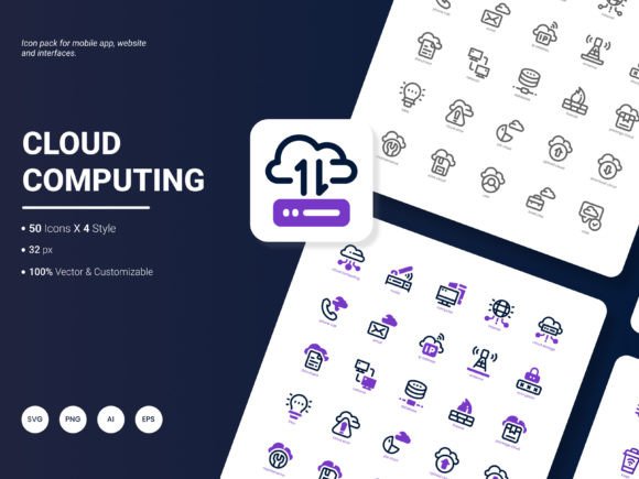Cloud Computing Icon Pack: Graphics and Icons for Modern Design