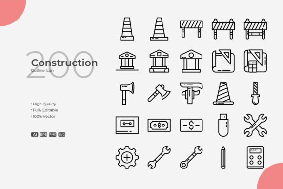 Construction Line: Graphic Design Asset for Local Business