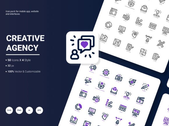 Creative Agency Icon Pack: Graphics and Icons for Real Publishing