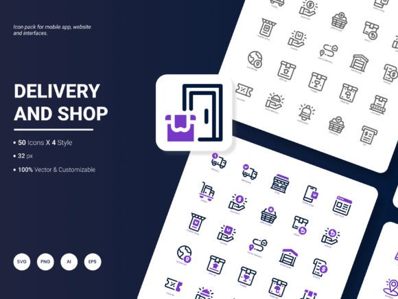 Delivery and Shop Icon Pack