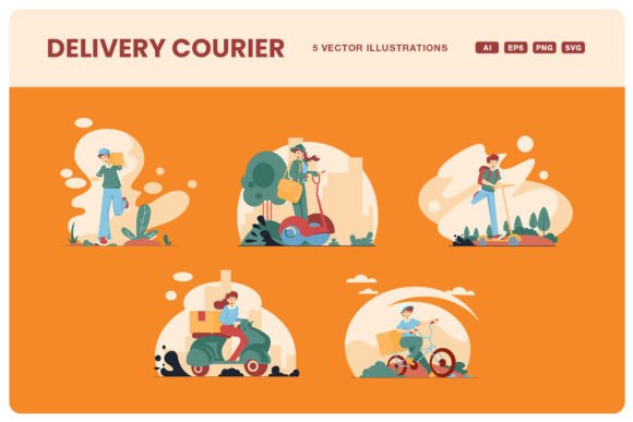 Delivery Courier Illustration Review