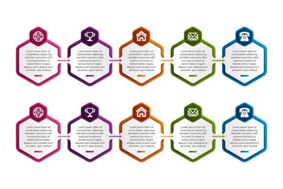 Hexagon Infographic Arrow: Graphics for Modern Branding