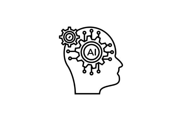 Human Head Gear AI Icon Graphics and Icons