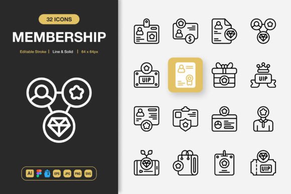Membership Icons: Graphics and Icons for Modern Design