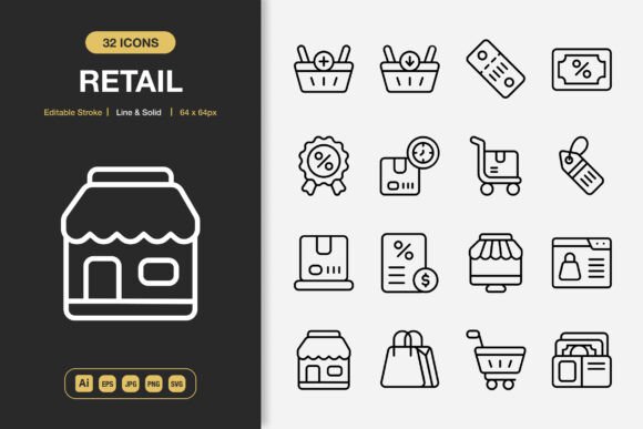 Retail Icons: Graphics and Icons for Modern Design
