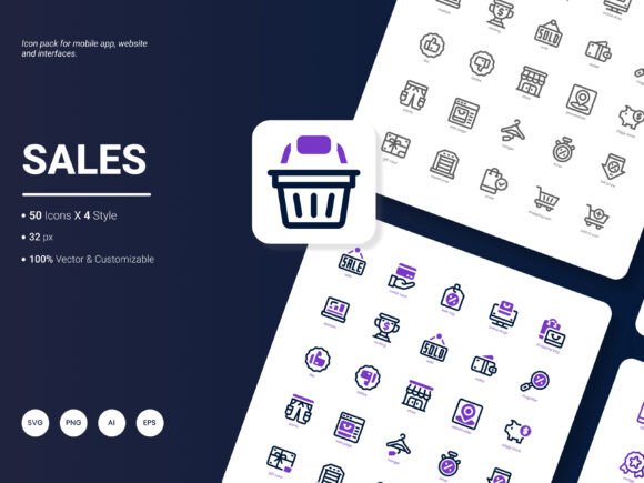 Sales Icon Pack: Graphics and Icons for Digital Sellers