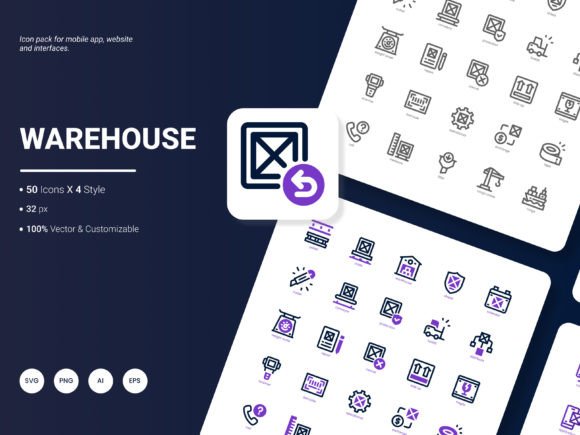 Warehouse Icon Pack: Graphics and Icons for Real Publishing