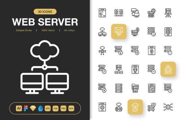 Web Server Icons: Graphics for Modern Branding